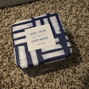 Fossil Blue and White Patterned Collectible Tin